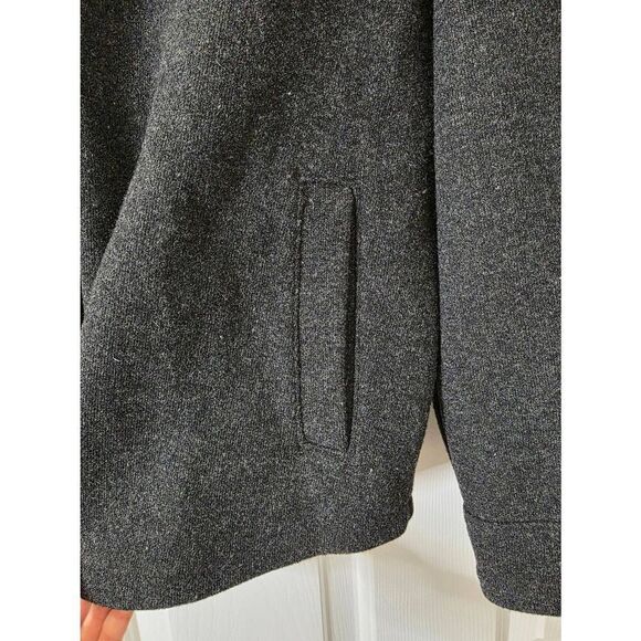J. Crew Wool Blend Shirt Jacket Womens Large Charcoal Grey Gray Gold Buttons L - Picture 7 of 10